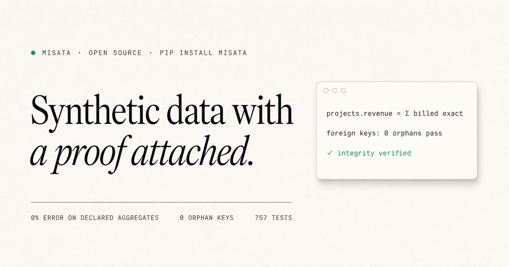 Misata Studio: No-Code Synthetic Data Generator